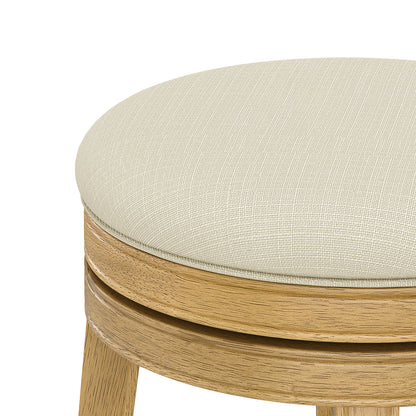 Anton Wood Backless Swivel Stool