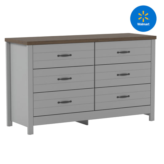 Lancaster Wood 6 Drawer Dresser