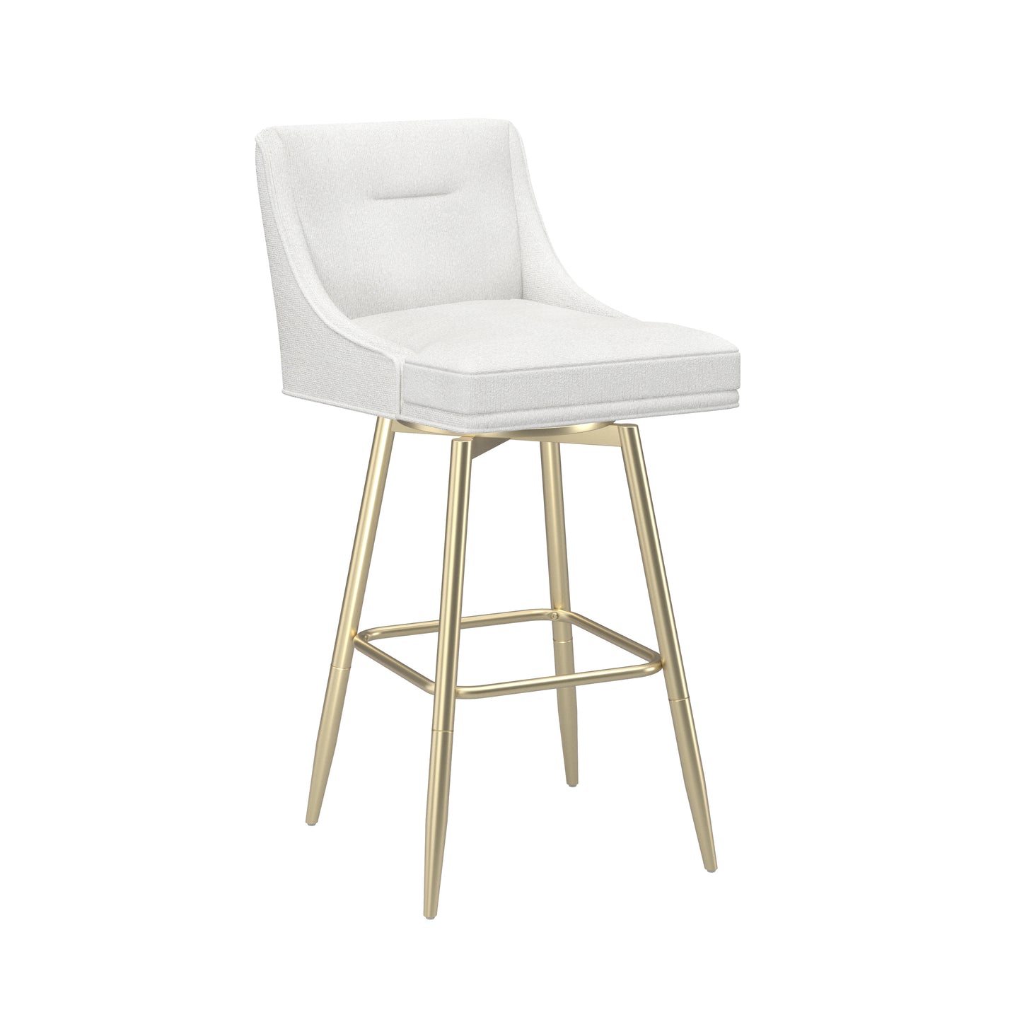 Uniquely Yours Metal Stool, Tapered Back / Salt / Champagne