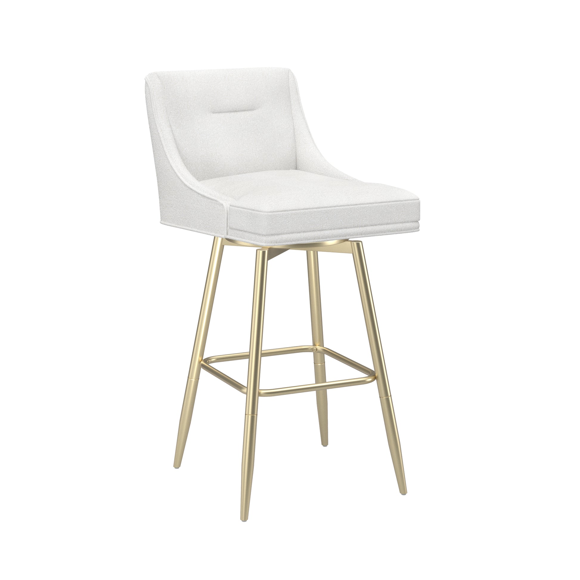 Uniquely Yours Metal Stool, Tapered Back / Salt / Champagne