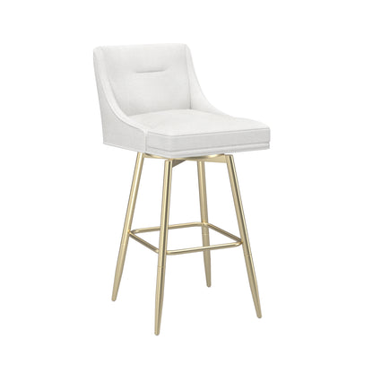 Uniquely Yours Metal Stool, Tapered Back / Salt / Champagne