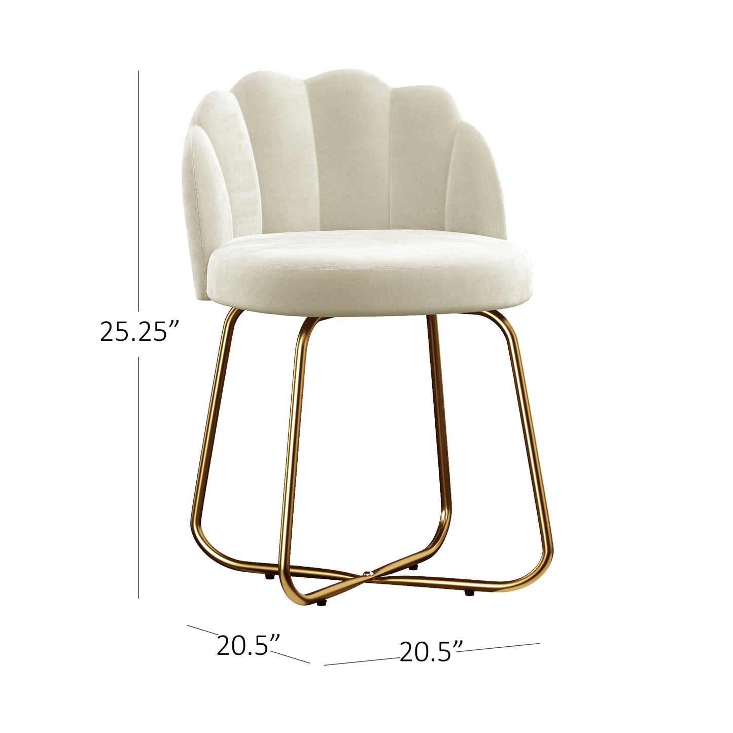 Catalina Metal Vanity Stool