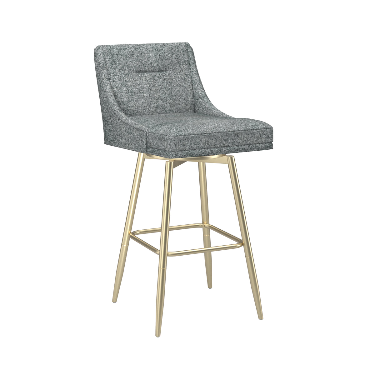 Uniquely Yours Metal Stool, Tapered Back / Graphite / Champagne