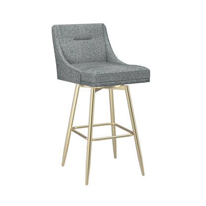 Uniquely Yours Metal Stool, Tapered Back / Graphite / Champagne