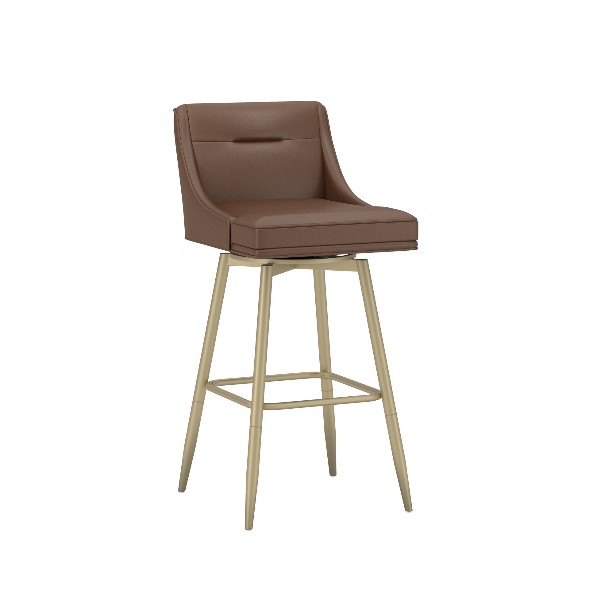 Uniquely Yours Metal Stool, Tapered Back / Saddle / Champagne
