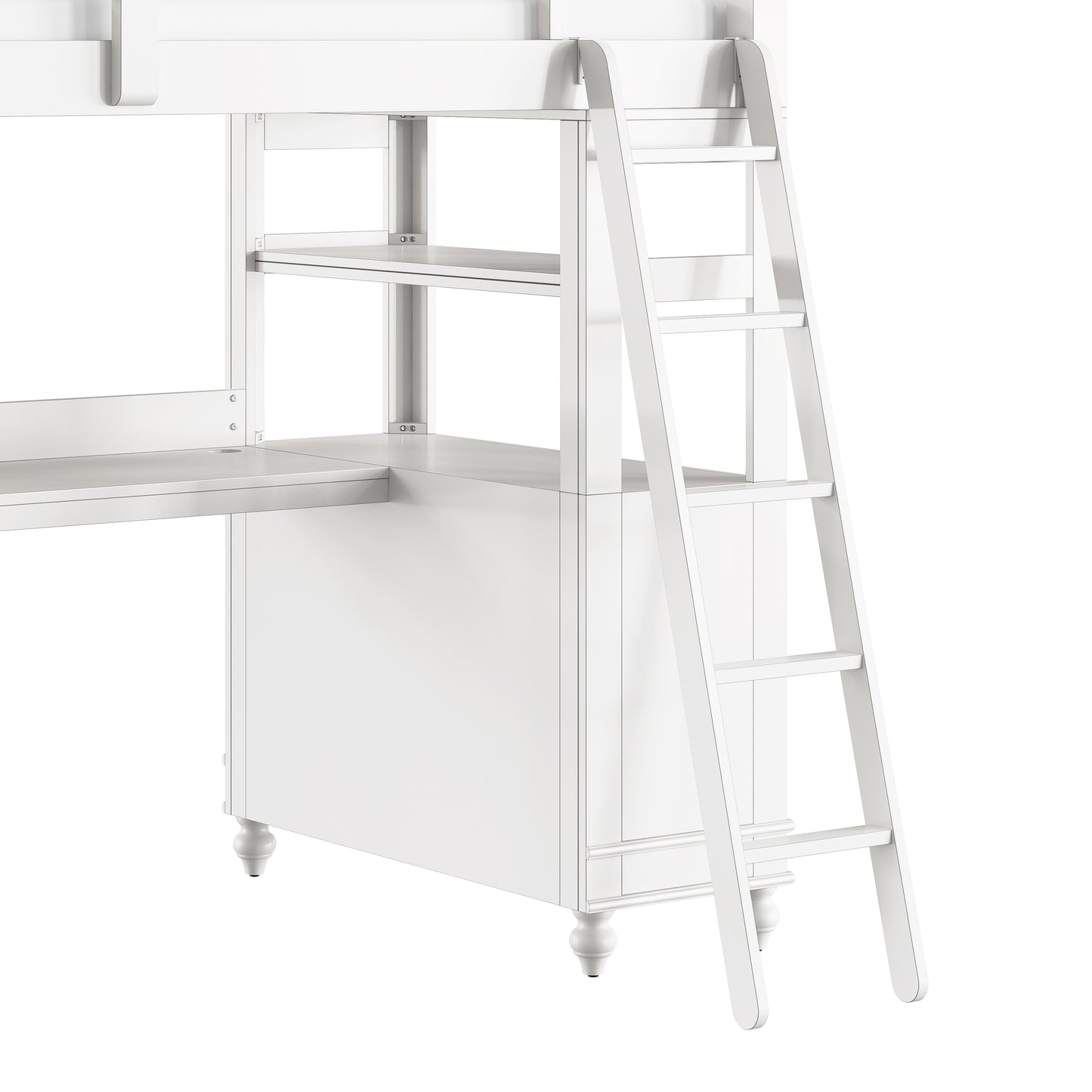 Lake House Wood Loft Bed with Desk